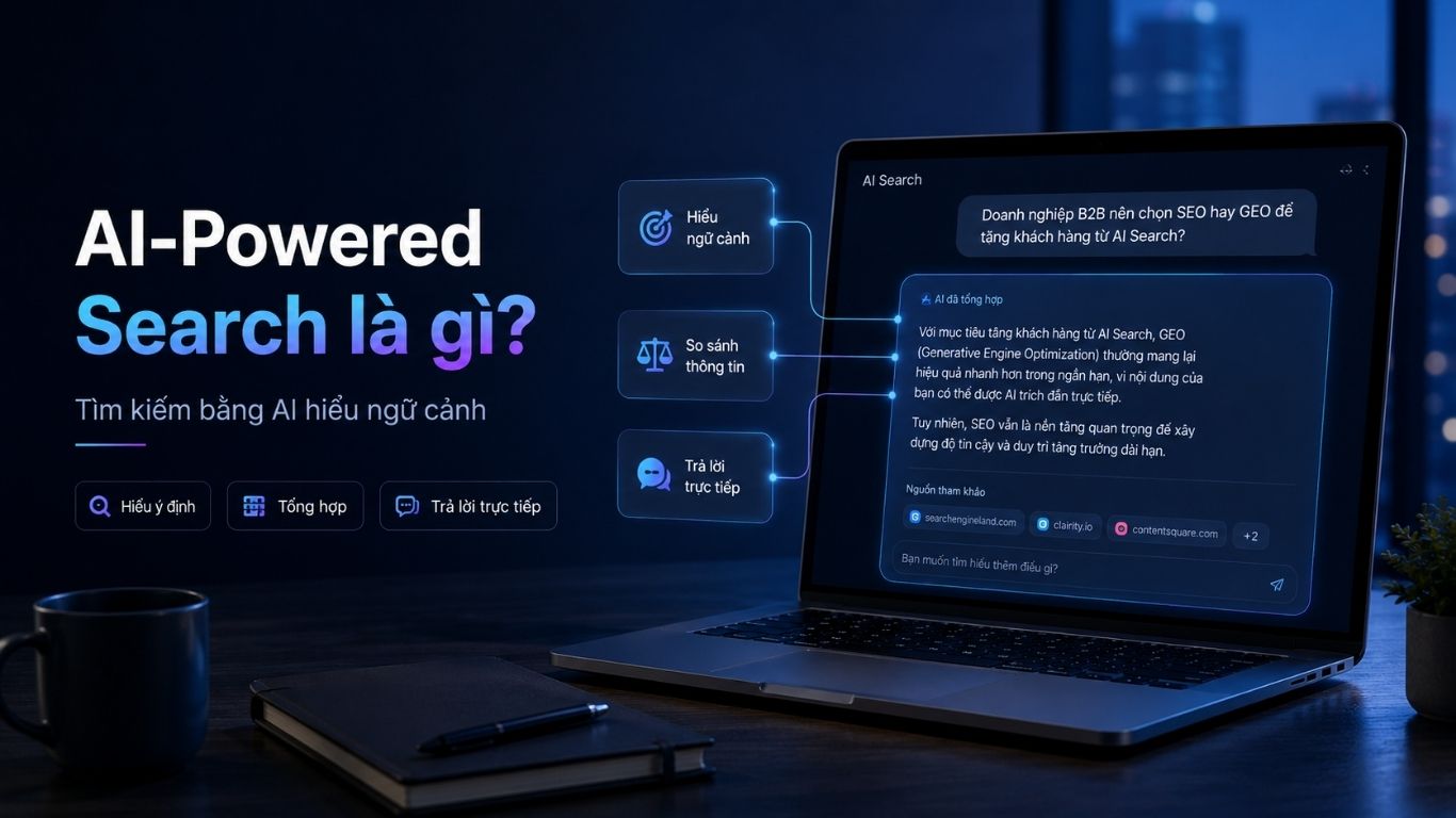 AI-Powered Search Là Gì? Cách Tìm Kiếm Bằng AI Đang Thay Đổi SEO