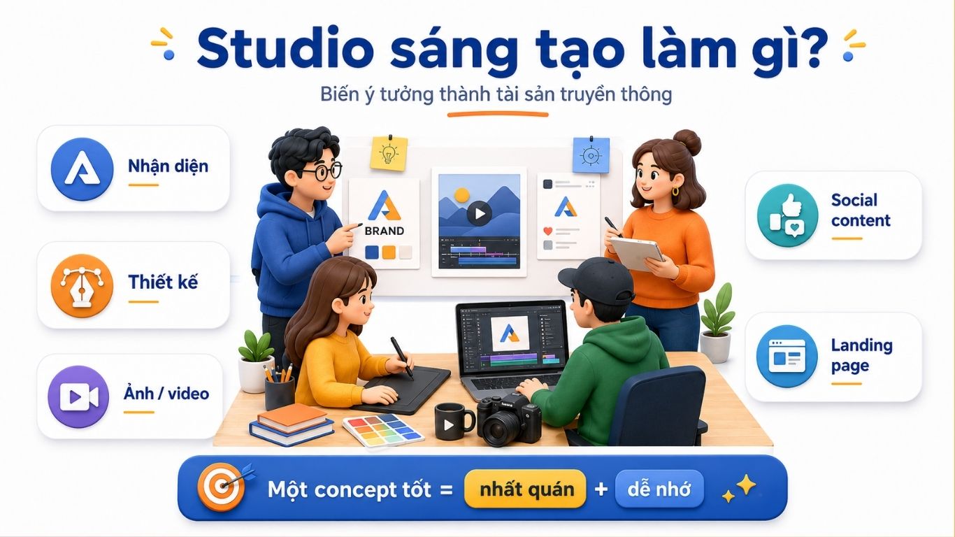 Studio Sáng Tạo Là Gì? Cách Chọn Đúng Đối Tác Cho Chiến Dịch Marketing