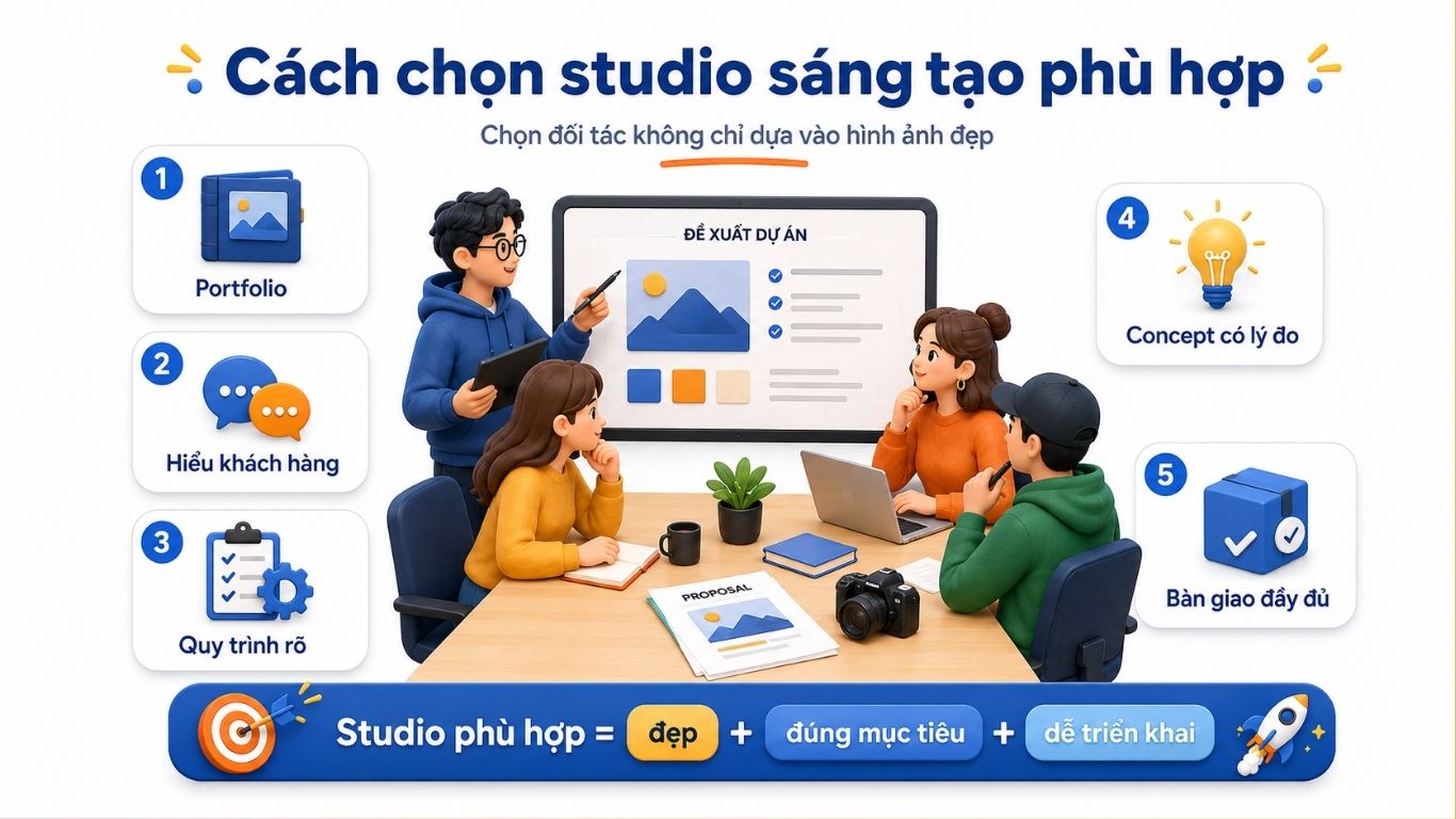 Studio Sáng Tạo Là Gì? Cách Chọn Đúng Đối Tác Cho Chiến Dịch Marketing