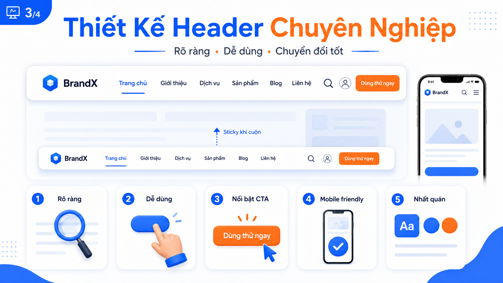 Header Là Gì? Cách Thiết Kế Phần Đầu Website Chuyên Nghiệp