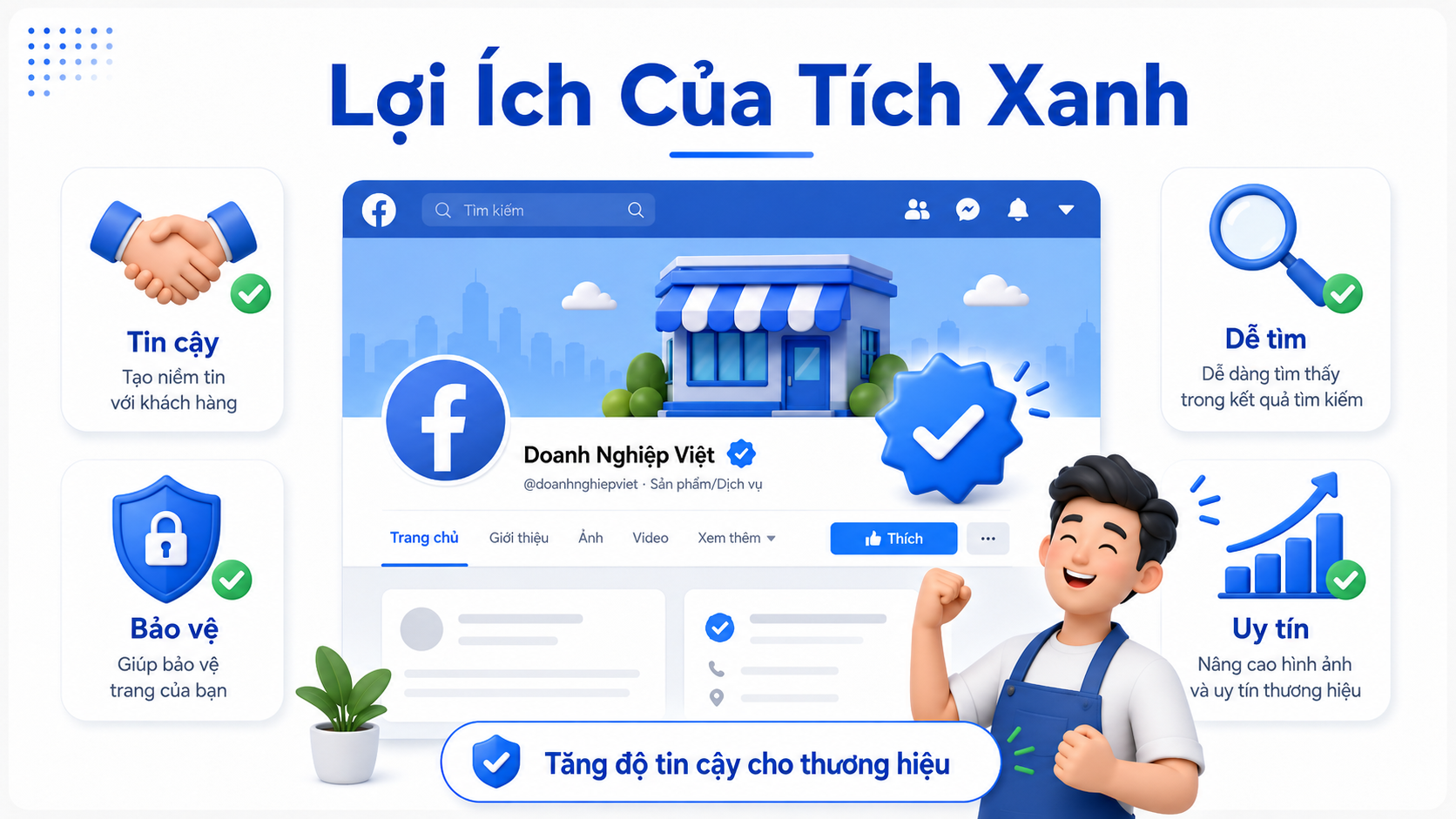 Tích xanh Facebook là gì? Cách đăng ký và xây dựng tài khoản uy tín
